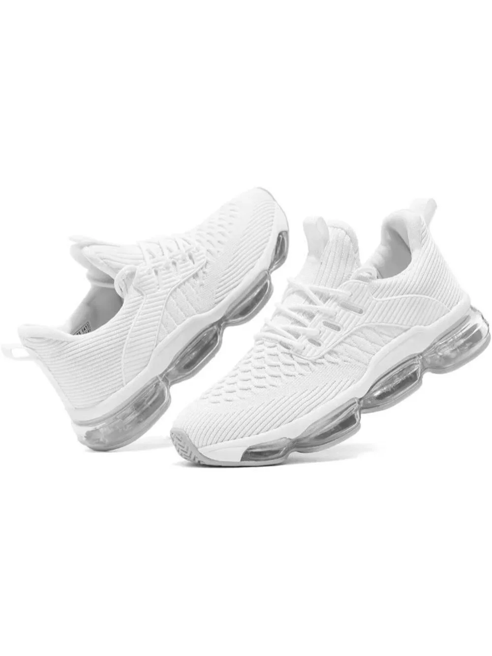 Men's White Walking Shoes Casual Fashion Silp On Tennis Running Sneakers Comfort
